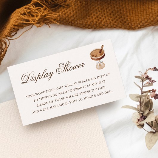 Martini Espresso Chic Display Douche Vrijgezellenf Informatiekaartje