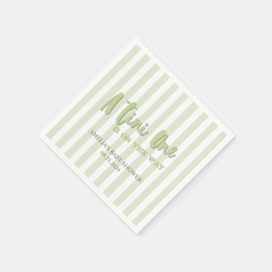 Martini Espresso groen genderneutraal baby shower Servet (Hoek)