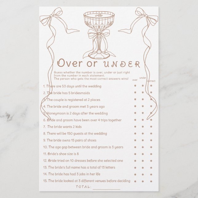 Martini espresso hand getekend Over of onder spel (Voorkant)