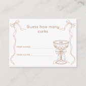 Martini Espresso Hoeveel kurken Bruids spel Informatiekaartje (Voorkant)