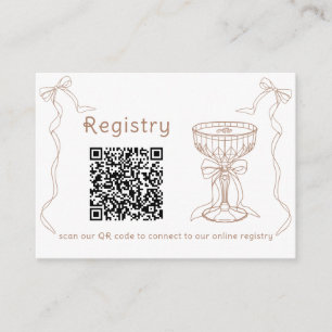 Martini Espresso QR-code bruiloft registratie Informatiekaartje
