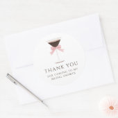 Martini Espresso Strik Bruidsfeest Dank je Ronde Sticker (Envelop)