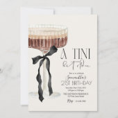 Martini Espresso Tini Beetje Oudere Boog Uitnodigi Kaart (Voorkant)