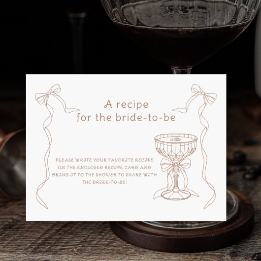 Martini Espresso Vrijgezellenfeest Recept Informatiekaartje