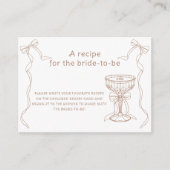 Martini Espresso Vrijgezellenfeest Recept Informatiekaartje (Voorkant)