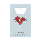 Martini Fantasy Rode Draak Creditkaart Flessenopener (Voorkant)