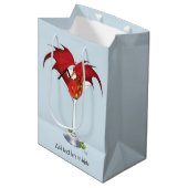 Martini Fantasy Rode Draak Medium Cadeauzakje (Voorkant Gekanteld)
