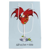 Martini Fantasy Rode Draak Medium Cadeauzakje (Achterkant)