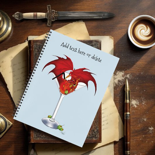 Martini Fantasy Rode Draak Notitieboek