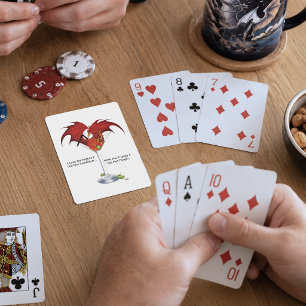 Martini Fantasy Rode Draak Pokerkaarten