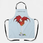 Martini Fantasy Rode Draak Schort (Voorkant)