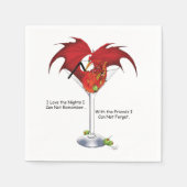 Martini Fantasy Rode Draak Servet (Voorkant)