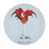 Martini Fantasy Rode Draak Snijplank (Voorkant)