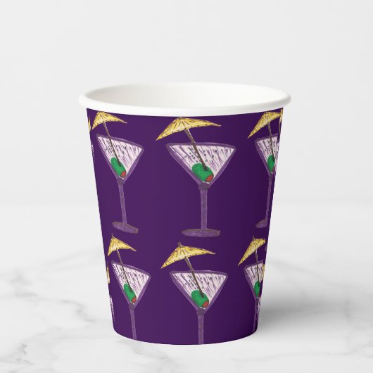 Martini Feest Papieren Bekers (Voorkant)