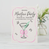 Martini Feest Uitnodiging (Staand voorkant)