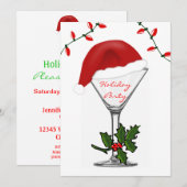 Martini Festive Modern Kerstfeestdag Kaart (Voorkant / Achterkant)