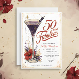 Martini Fifty & Fabulous 50ste verjaardag Kaart