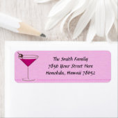 Martini Glas Adreslabel Etiket (Insitu)