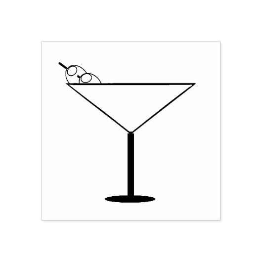 Martini Glas Art Stamp Rubberstempel (Afrduk)