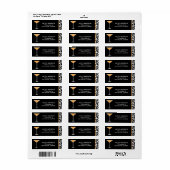 Martini glas Bacherette Party Etiket (Full Sheet)