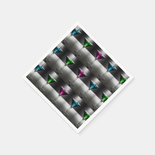 Martini glas cocktail party servetten (Hoek)