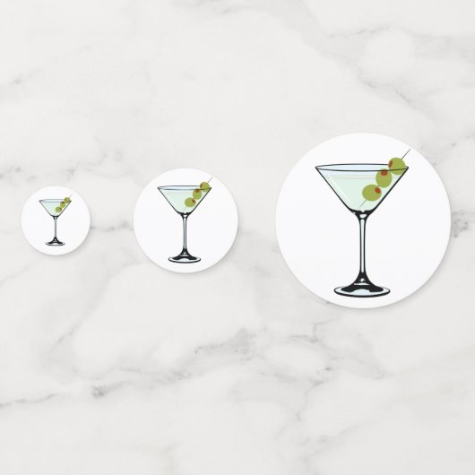 Martini Glas Cocktailfeest Tafelconfetti Confetti (Achterkanten)