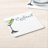 Martini Glas Cocktailparty Onderzetter (Schuin)