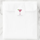 Martini Glas Cosmo Schildering Bedankt Ronde Sticker (Tas)