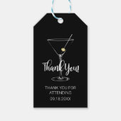 Martini glas dank u cadeaulabel (Voorkant)