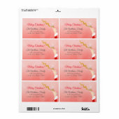 Martini Glas dat Kerst Glitter Feest Spat Etiket (Full Sheet)