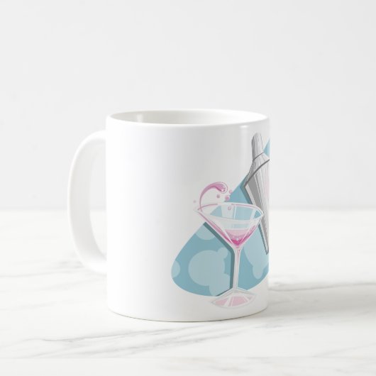 Martini glas en Shaker Koffiemok (Voorkant links)