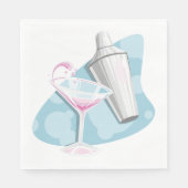 Martini glas en Shaker Servet (Voorkant)
