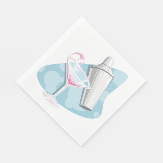 Martini glas en Shaker Servet (Hoek)