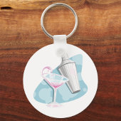 Martini glas en Shaker Sleutelhanger