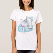 Martini glas en Shaker T-shirt (Voorkant)
