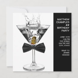Martini Glas Mannen Elke Leeftijd Verjaardagsfeest Kaart
