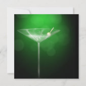 Martini Glas Mans 21e Verjaardagsfeestje Kaart (Achterkant)