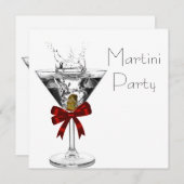 Martini Glas Martini Feest Uitnodigingen (Voorkant / Achterkant)