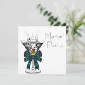 Martini Glas Martini Uitnodigingen Feestje (Staand voorkant)