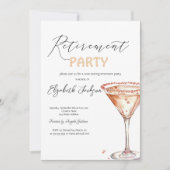 Martini Glas Pensioenfeest Kaart (Voorkant)