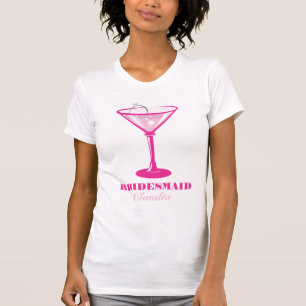 Martini Glas & Ring Bruidsmeisje Wedding Favoriet T-shirt