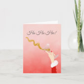 Martini Glas Spilling Kerstmis Glitter Co-werker Kaart (Voorkant)