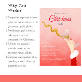 Martini Glas Spilling Kerstmis Glitter Party Kaart