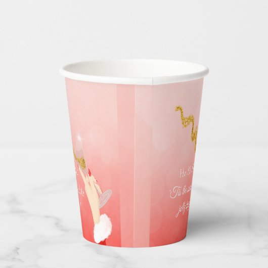 Martini Glas Spilling Kerstmis Glitter Party Papieren Bekers (Rechts)