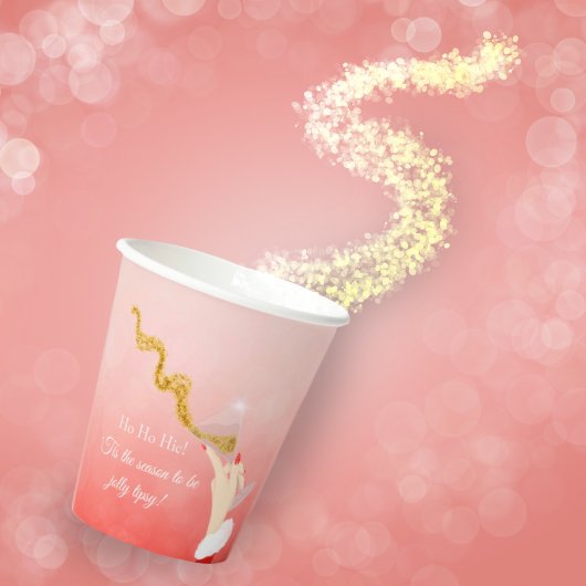 Martini Glas Spilling Kerstmis Glitter Party Papieren Bekers