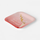 Martini Glas Spilling Kerstmis Glitter Party Papieren Bordje (Gebogen)