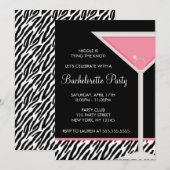 Martini Glass and Diamond Ring Bachelorette Party Kaart (Voorkant / Achterkant)