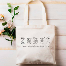 Martini Glass Bachelorette Party Bruidsmeisje Gift Tote Bag