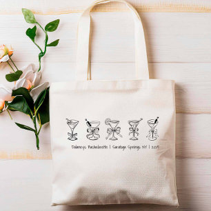 Martini Glass Bachelorette Party Bruidsmeisje Gift Tote Bag
