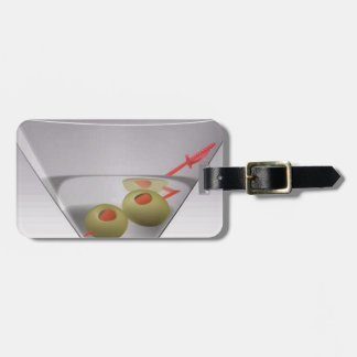 Martini glass bagagelabel